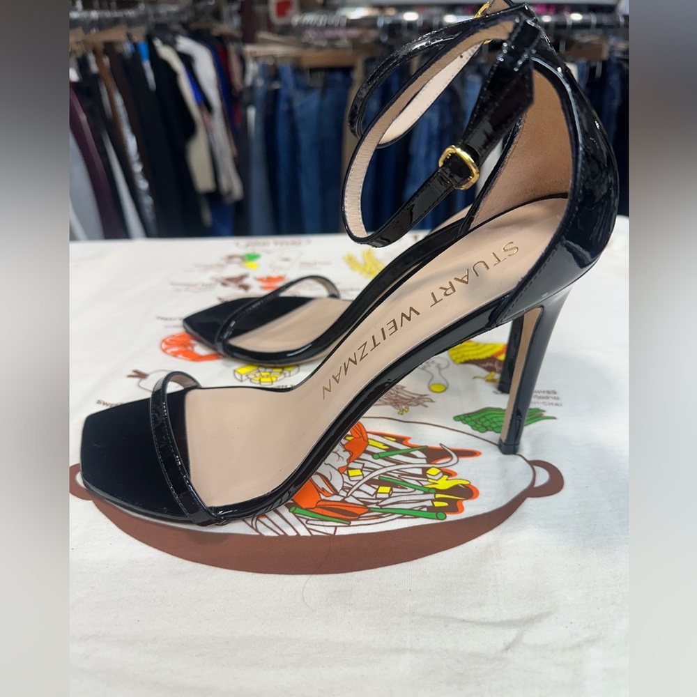 STUART WEITZMAN Patent-leather sandals. New no box - Picture 9 of 10